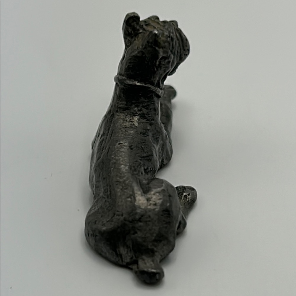 Vintage 1981 Pewter Bulldog Figurine Miniature 1.75 Inches Bull Dog - Picture 7 of 9